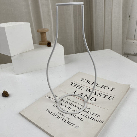White Retro Iron Line Table Flowers Vases Nordic Decoration null
