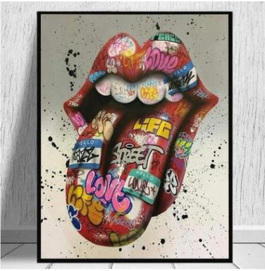 Modern Street Graffiti Hands Canvas  Painting Wall Art Posters and  Picture For Living Room Home Decor No Frame Milanforme