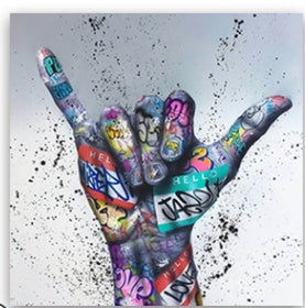 Modern Street Graffiti Hands Canvas  Painting Wall Art Posters and  Picture For Living Room Home Decor No Frame Milanforme