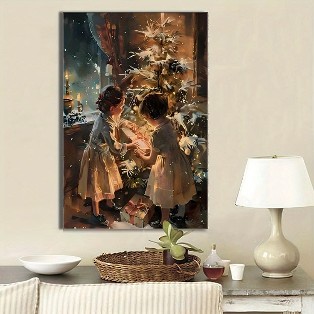 1pc Wrapped Canvas Painting, Wall Decor Living Room, Room Decor, Home Decor, Canvas Print Wrapped In Pine Frame For Holiday Celebrations, Holiday Wall Decoration, Seasonal Home Decoration Pendant Milanforme