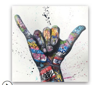 Modern Street Graffiti Hands Canvas  Painting Wall Art Posters and  Picture For Living Room Home Decor No Frame Milanforme