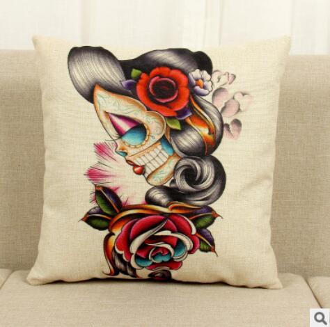 New fabric cushions, skull pattern Milanforme