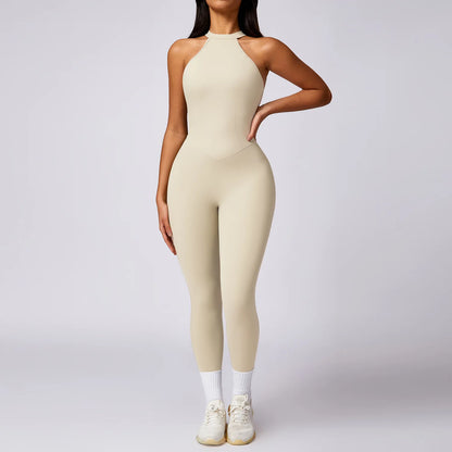 View details for Women V Back Jumpsuit – stylish, open-back one-piece outfit for effortless day-to-night wear
