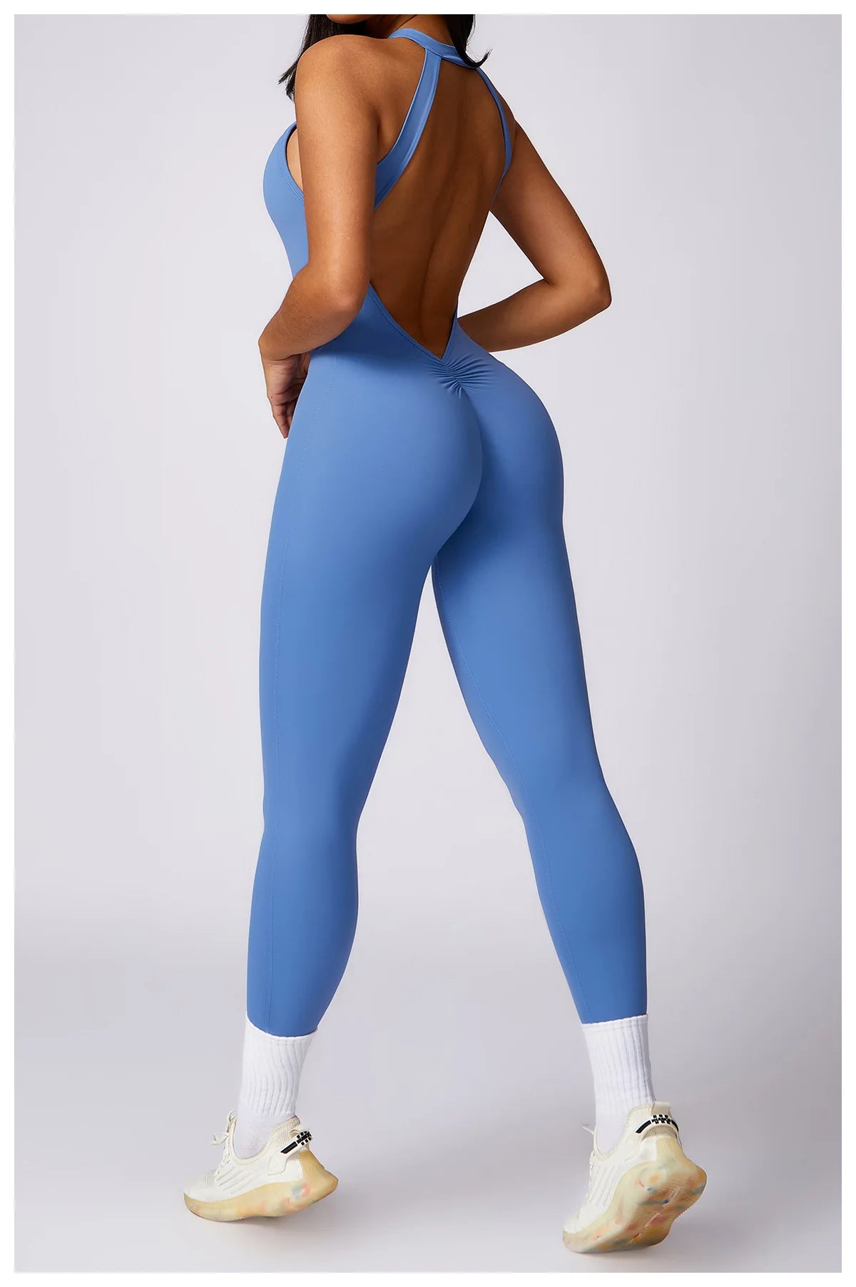 View details for Women V Back Jumpsuit – stylish, open-back one-piece outfit for effortless day-to-night wear