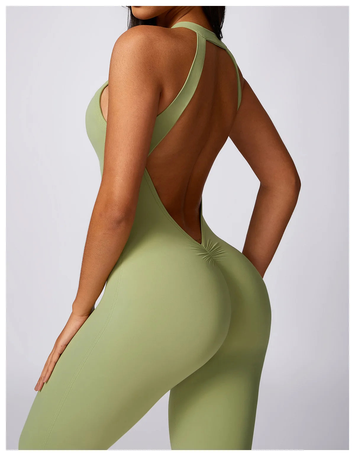 View details for Women V Back Jumpsuit – stylish, open-back one-piece outfit for effortless day-to-night wear