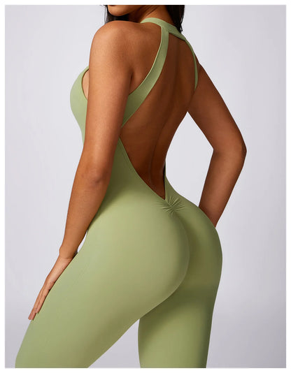 View details for Women V Back Jumpsuit – stylish, open-back one-piece outfit for effortless day-to-night wear