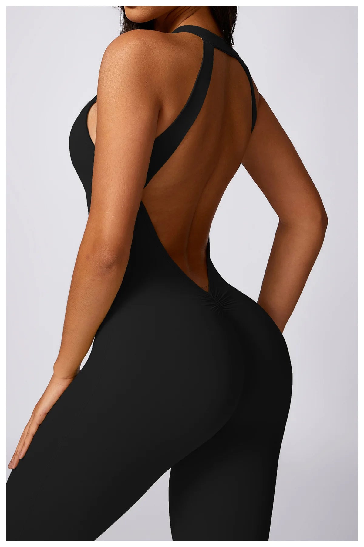 View details for Women V Back Jumpsuit – stylish, open-back one-piece outfit for effortless day-to-night wear