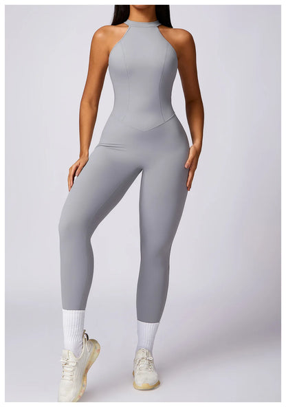 View details for Women V Back Jumpsuit – stylish, open-back one-piece outfit for effortless day-to-night wear