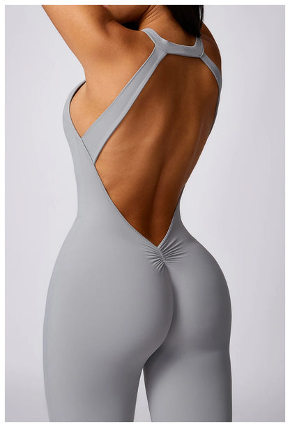 View details for Women V Back Jumpsuit – stylish, open-back one-piece outfit for effortless day-to-night wear
