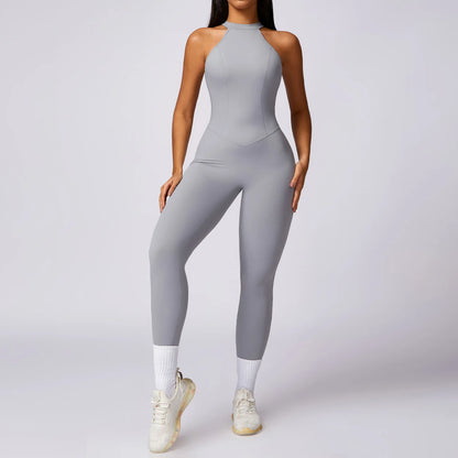 View details for Women V Back Jumpsuit – stylish, open-back one-piece outfit for effortless day-to-night wear