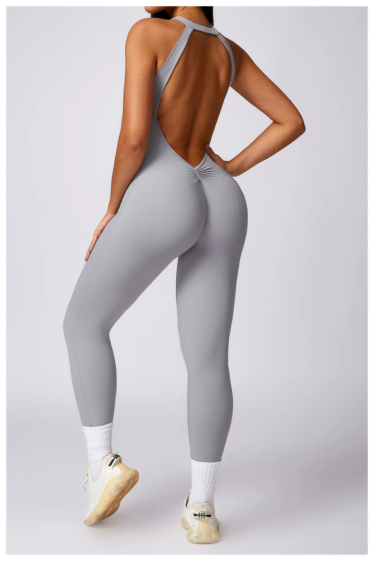 View details for Women V Back Jumpsuit – stylish, open-back one-piece outfit for effortless day-to-night wear
