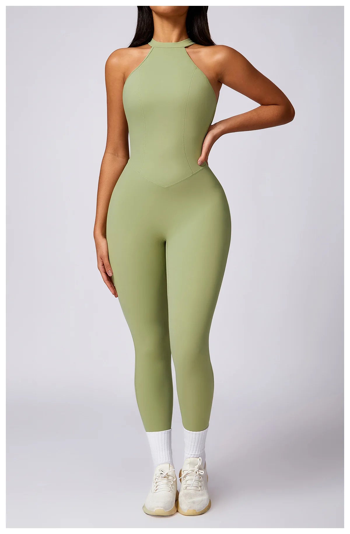 View details for Women V Back Jumpsuit – stylish, open-back one-piece outfit for effortless day-to-night wear