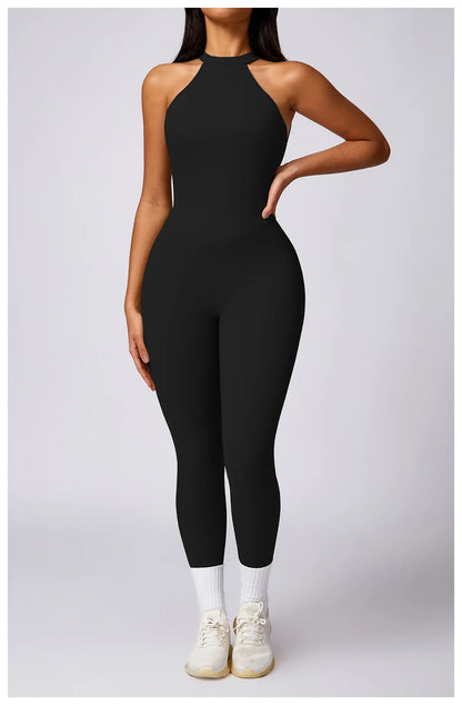 View details for Women V Back Jumpsuit – stylish, open-back one-piece outfit for effortless day-to-night wear