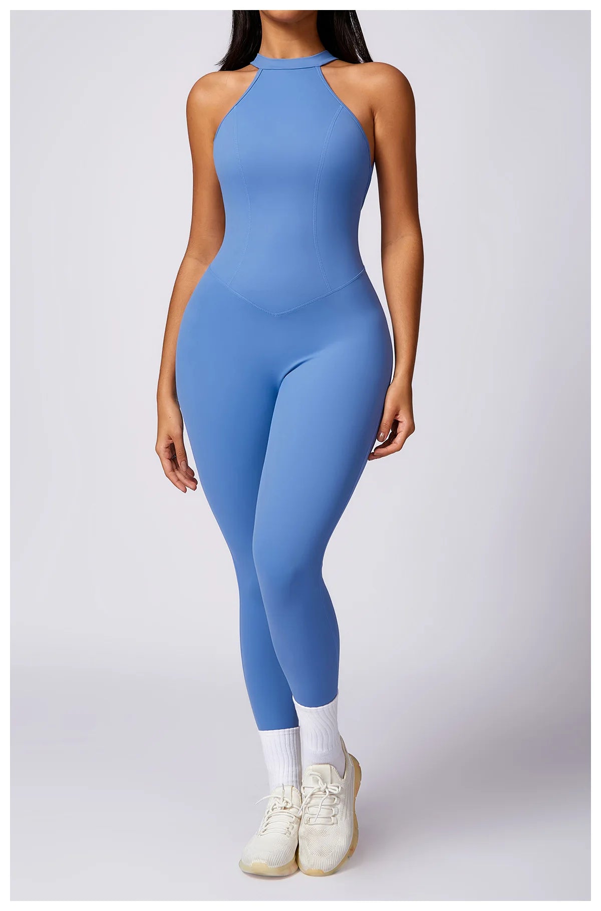 View details for Women V Back Jumpsuit – stylish, open-back one-piece outfit for effortless day-to-night wear