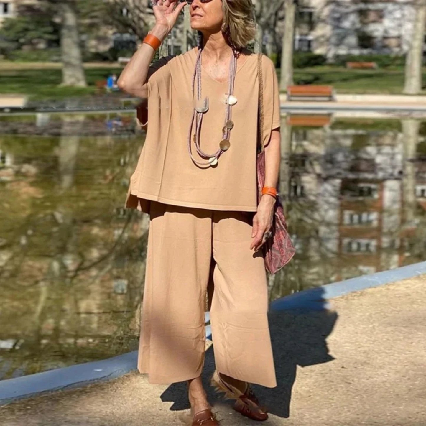  View details for Sexy Summer Two Pieces Women Pajamas – lightweight, breathable loungewear set for warm nights