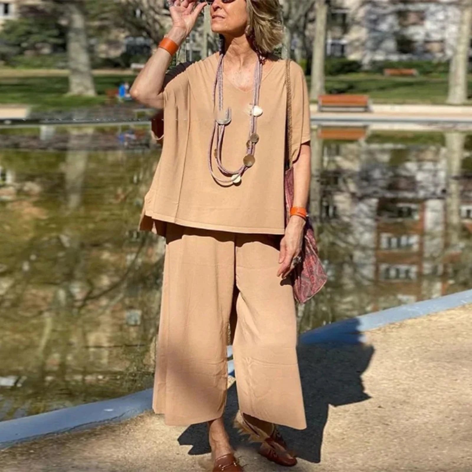  View details for Sexy Summer Two Pieces Women Pajamas – lightweight, breathable loungewear set for warm nights