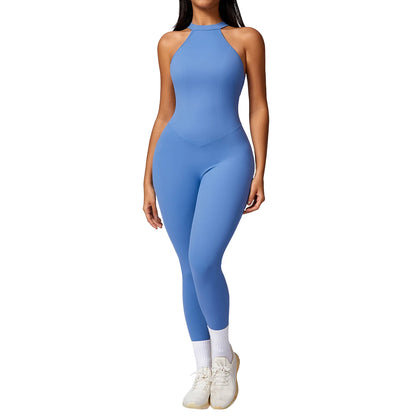 View details for Women V Back Jumpsuit – stylish, open-back one-piece outfit for effortless day-to-night wear