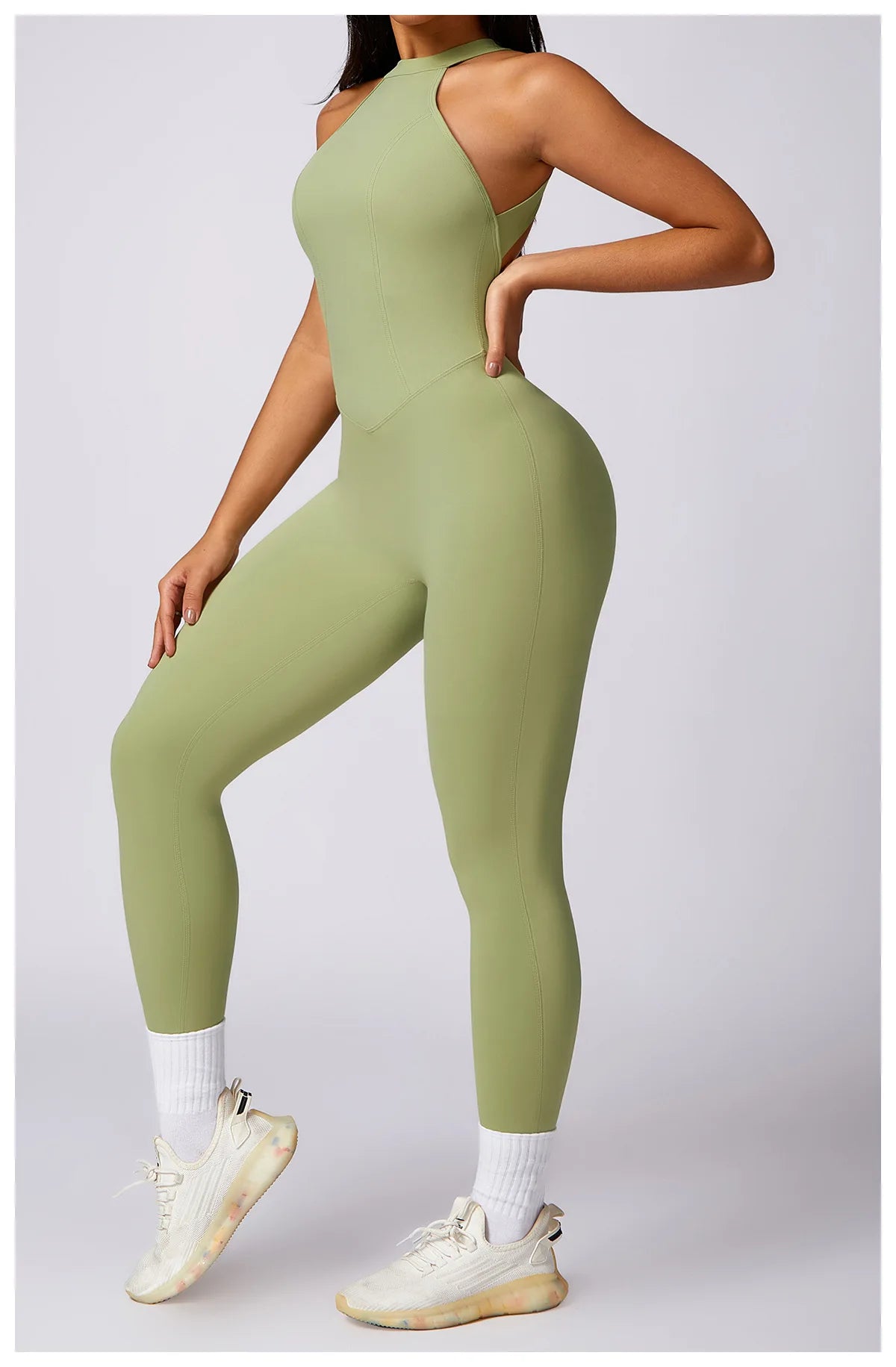 View details for Women V Back Jumpsuit – stylish, open-back one-piece outfit for effortless day-to-night wear