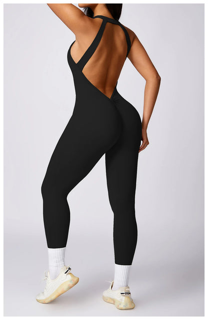 View details for Women V Back Jumpsuit – stylish, open-back one-piece outfit for effortless day-to-night wear