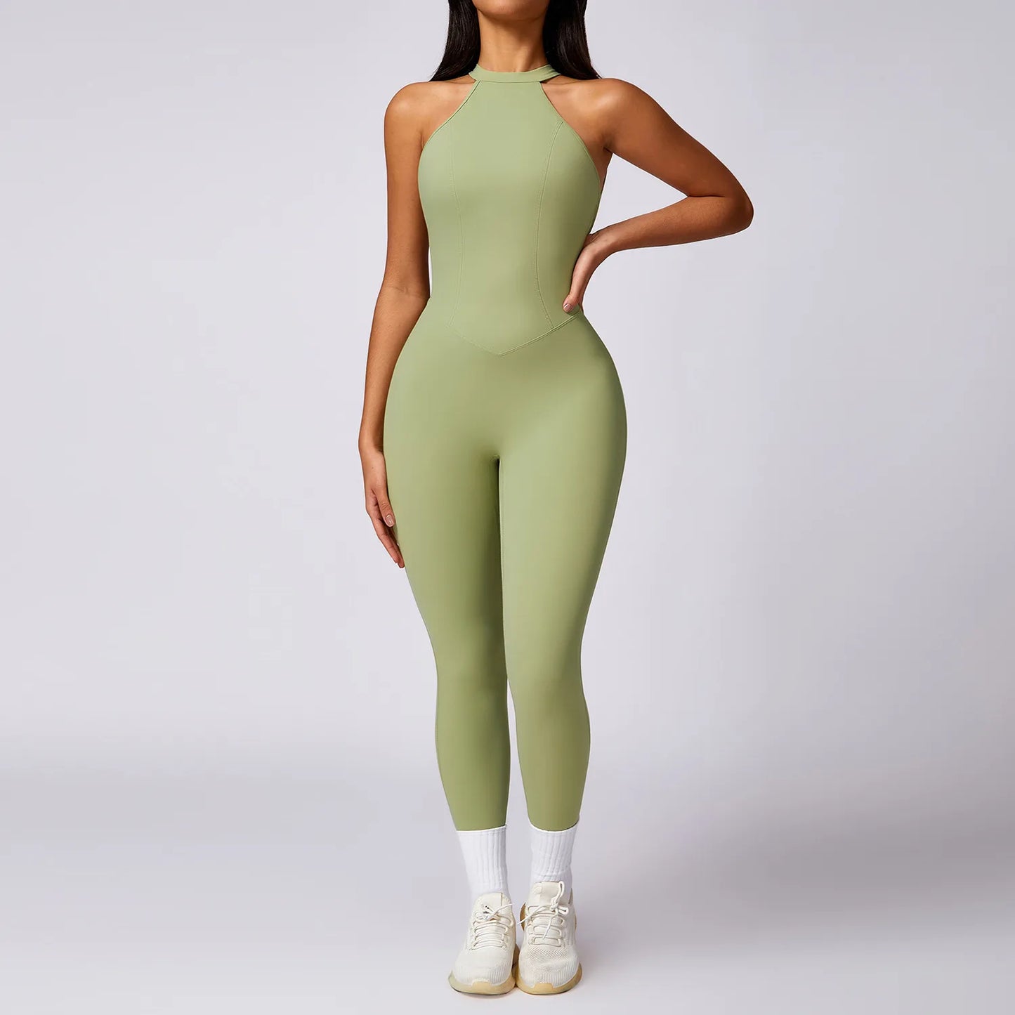 View details for Women V Back Jumpsuit – stylish, open-back one-piece outfit for effortless day-to-night wear