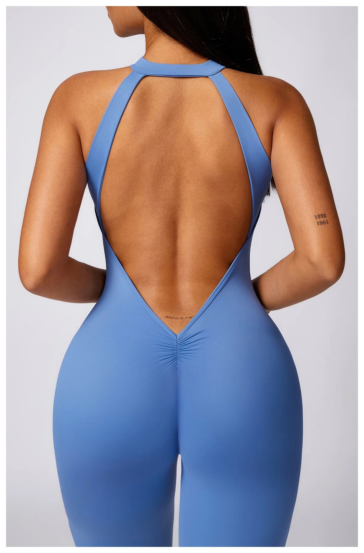 View details for Women V Back Jumpsuit – stylish, open-back one-piece outfit for effortless day-to-night wear