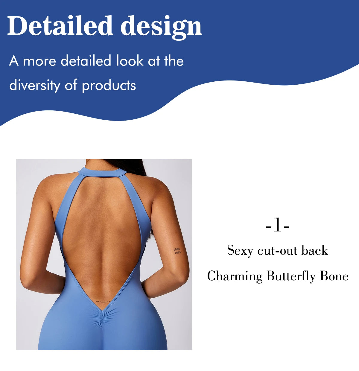 View details for Women V Back Jumpsuit – stylish, open-back one-piece outfit for effortless day-to-night wear