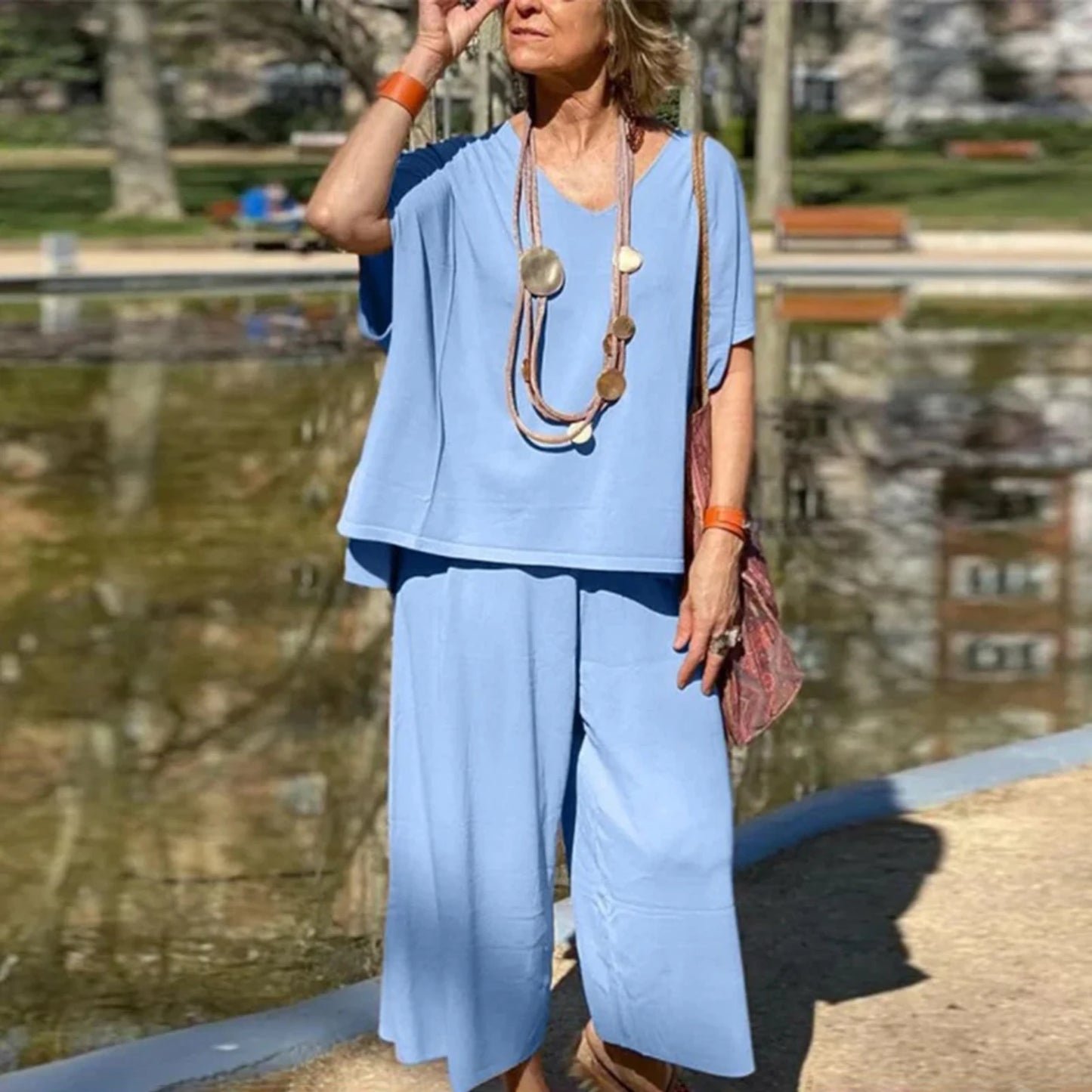  View details for Sexy Summer Two Pieces Women Pajamas – lightweight, breathable loungewear set for warm nights