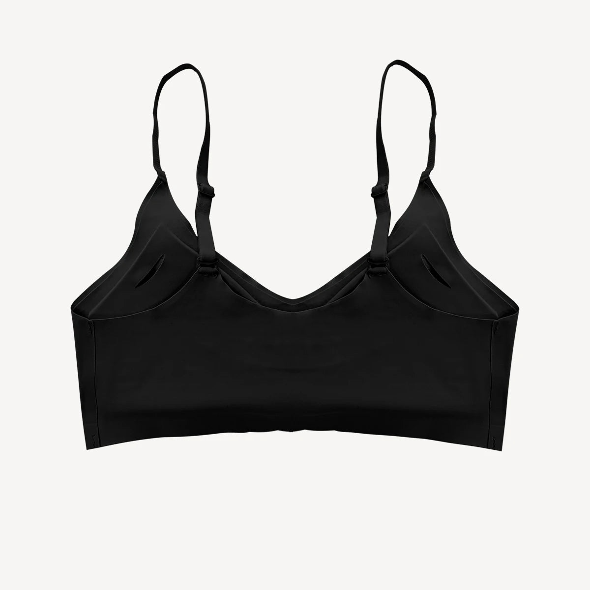 Black Seamless Underwear Bra Women - Soft Support with wireless design and seamless edges for invisible wear under dark clothing.