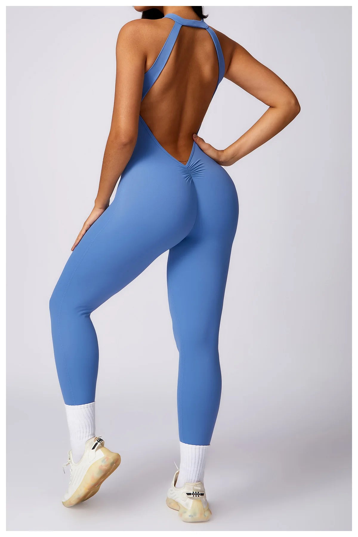 View details for Women V Back Jumpsuit – stylish, open-back one-piece outfit for effortless day-to-night wear