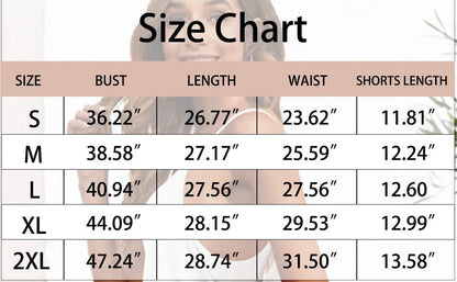 Detailed size chart for Vibez Romper - Summer Romper | Cool & Stylish Vibes, listing measurements for accurate apparel selection.